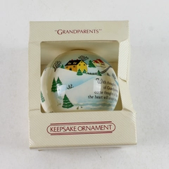 Vintage 1982 Hallmark Grandparents Christmas Ornament with Original Box