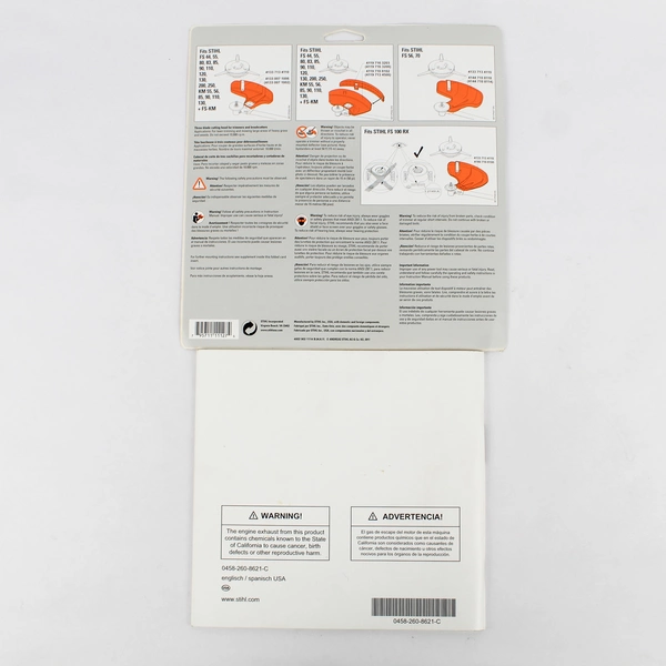 Stihl Trimmer FS 90 Instruction Manual with Blade Mounting Instructions