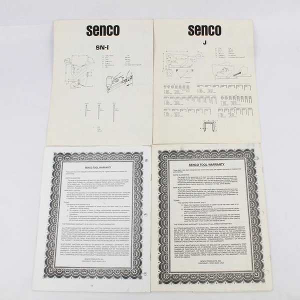 Senco Operating Instructions Stapler SKS K L M1 M2 M3 M4 MW PW AST4