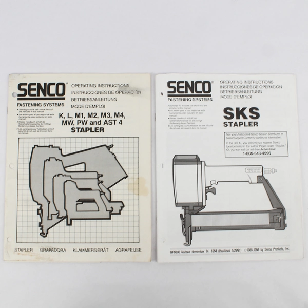 Senco Operating Instructions Stapler SKS K L M1 M2 M3 M4 MW PW AST4