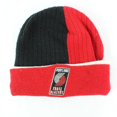 NBA Portland Trail Blazers Knit Beanie Hat - Red & Black - Pre-Owned Adult Size