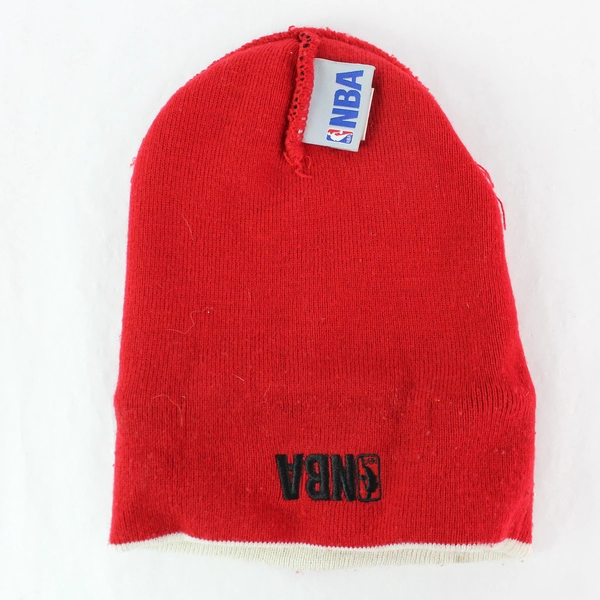 NBA Portland Trail Blazers Knit Beanie Hat - Red & Black - Pre-Owned Adult Size