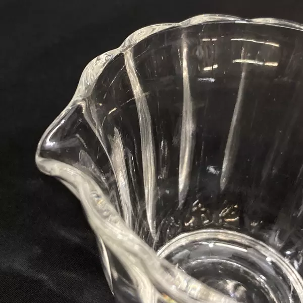 Vintage Clear Glass Ribbed Creamer & Sugar Bowl Set - Elegant Dining Decor