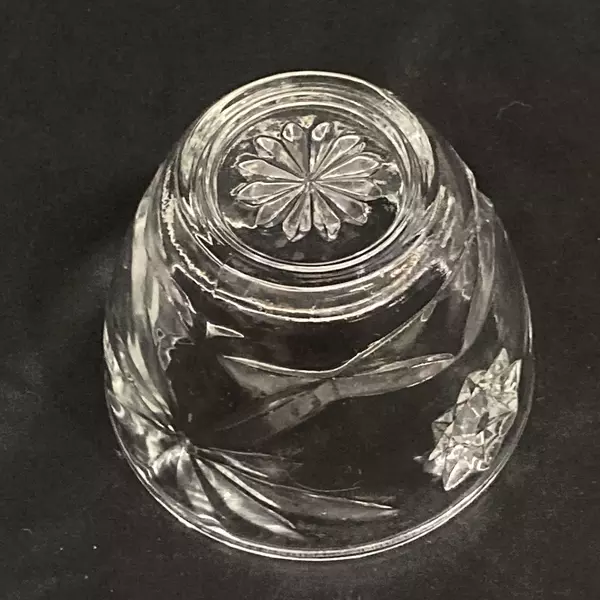 Vintage Anchor Hocking Prescut Glass Creamer & Sugar Bowl Set, Good Condition