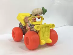 Vintage 1965 Fisher Price Jalopy Pull Toy 724 Clown Head Minor Wear