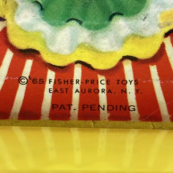 Vintage 1965 Fisher Price Jalopy Pull Toy 724 Clown Head Minor Wear