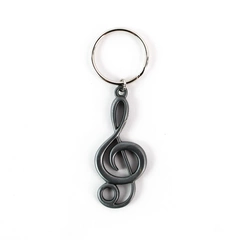Metal Treble Clef Key Ring Keychain Gift for Music Teacher or Student
