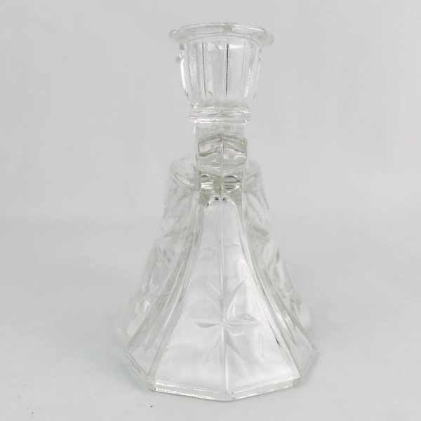 Anchor Hocking Vintage Star of David Double Candle Holder - Pre-owned with Chips