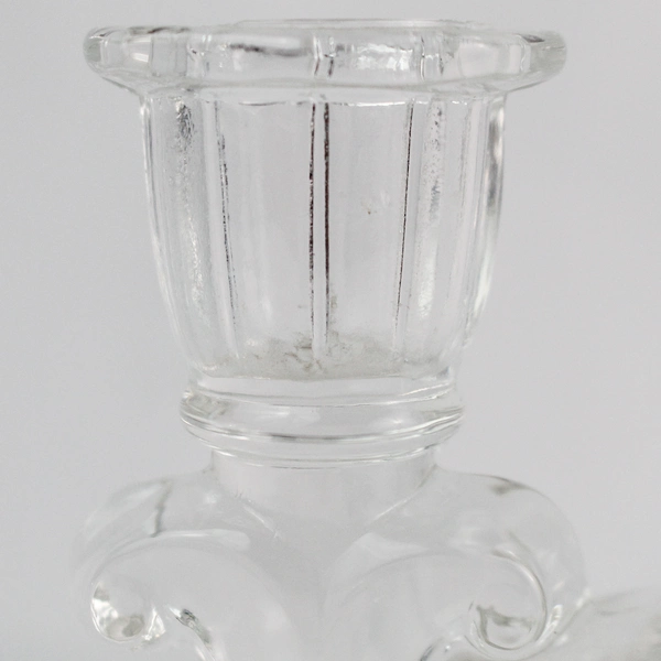 Anchor Hocking Vintage Star of David Double Candle Holder - Pre-owned with Chips