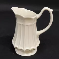 Two's Company Victorian Ribbed Footed Creamer - Elegant Cream Color