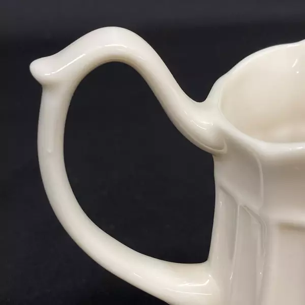 Two's Company Victorian Ribbed Footed Creamer - Elegant Cream Color