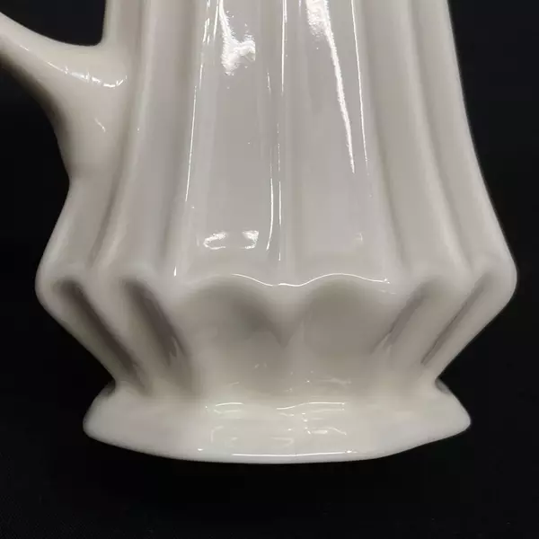 Two's Company Victorian Ribbed Footed Creamer - Elegant Cream Color