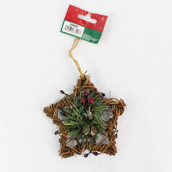 Lot of 4 Christmas Wreath Ornaments - 4" & 5" Holiday Tree Decor