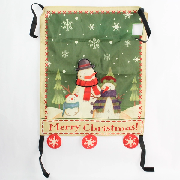 Merry Christmas Snowman Mailbox Cover 18x22" Holiday Decor - Pre-owned