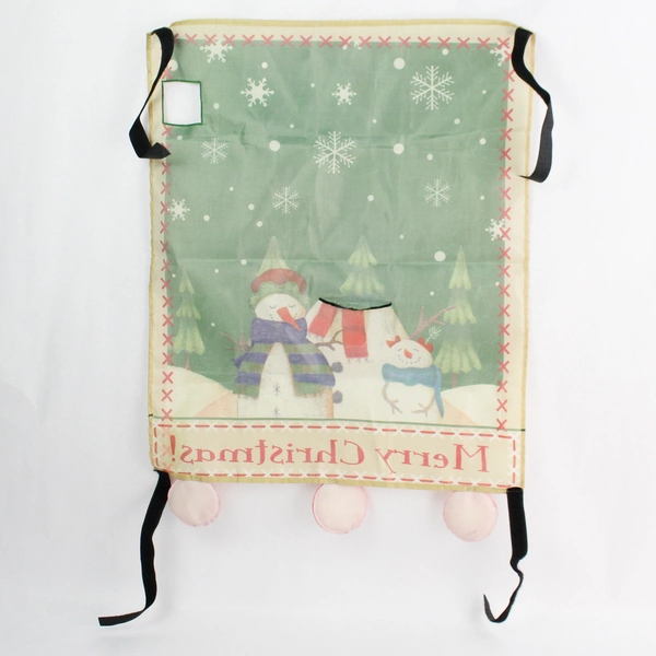 Merry Christmas Snowman Mailbox Cover 18x22" Holiday Decor - Pre-owned