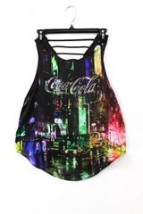 Coca-Cola Multicolor Women's Tank Top Size Small - Stylish & Fun!