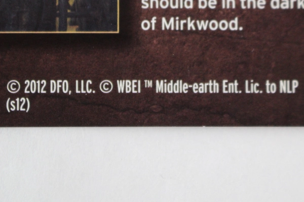 Lot of 2 The Hobbit Denny's Trading Cards Radagast & Thorin Collectible