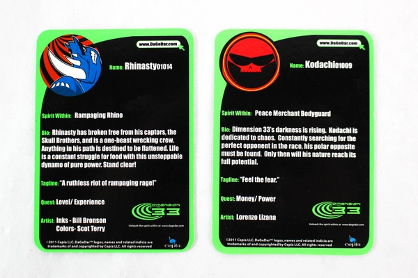 Lot of 4 2011 DaGeDar Trading Cards Cepia LLC - Good Condition