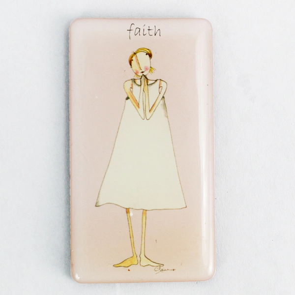 Lot of 5 Charming Rectangular Refrigerator Magnets with Illustrations