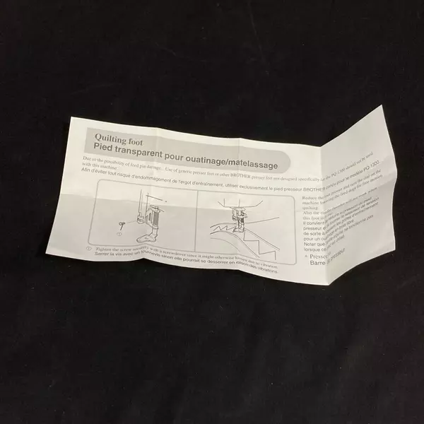 Brother Darning Stippling Quilting Foot for PQ-1300 - Very Good Condition