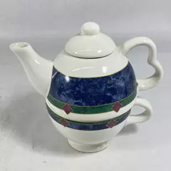 Pfaltzgraff Amalfi Classic Ceramic Tea for One Teapot & Cup Set - Pre-Owned