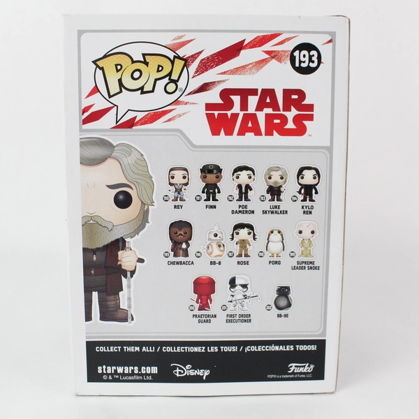 Funko Pop Star Wars Luke Skywalker #193 Vinyl Bobblehead Figure - Good Condition