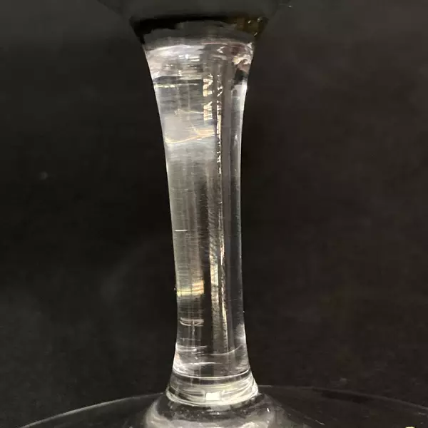 Lot of 2 Crystal Champagne Glasses with Platinum Rims - West Germany 4.5"