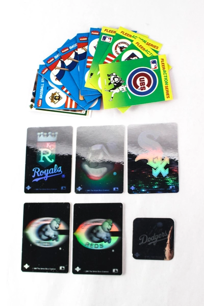 Lot of 18 MLB Stickers: 6 Upper Deck Holograms & 12 Fleer Action 89-90
