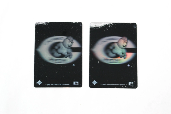 Lot of 18 MLB Stickers: 6 Upper Deck Holograms & 12 Fleer Action 89-90