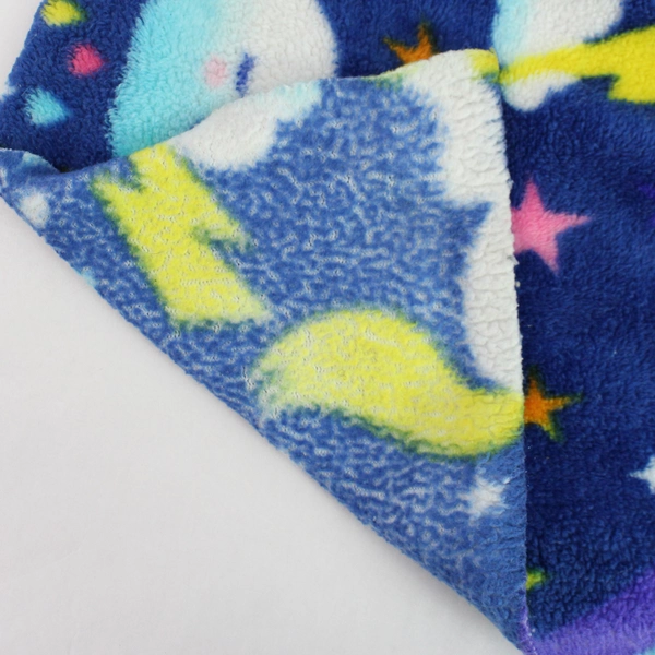 2 Piece Lot of Flannel & Unicorn Fleece Fabric for DIY Craft Projects