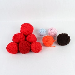 Lot of 10 Assorted Yarn Balls for Crafting, Knitting, and Crochet - 17 Oz.