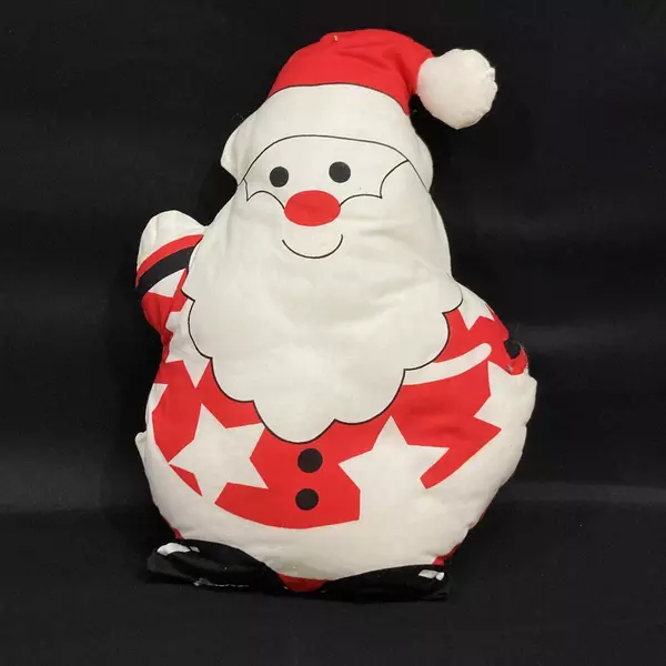 Vintage Cut and Sew Santa Claus Cloth Doll 13" - Holiday Decor, Pre-owned