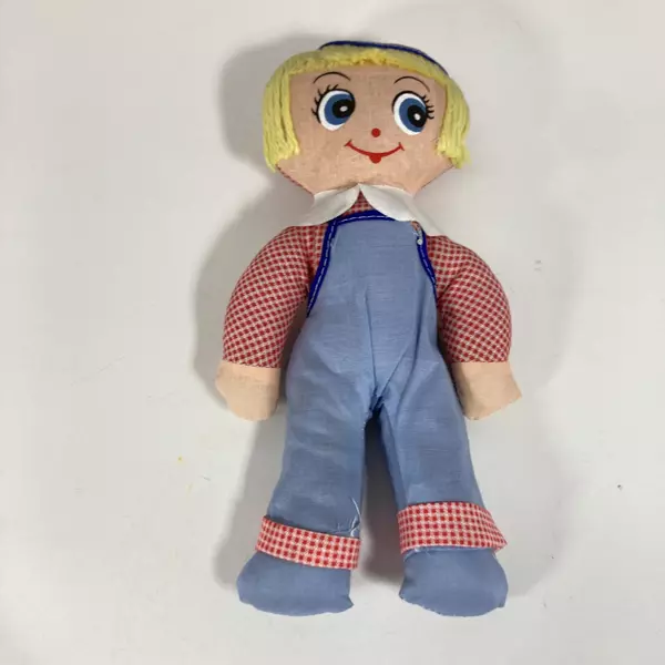 Vintage 11" Rag Doll Made in Hong Kong - Charming Collectible Toy