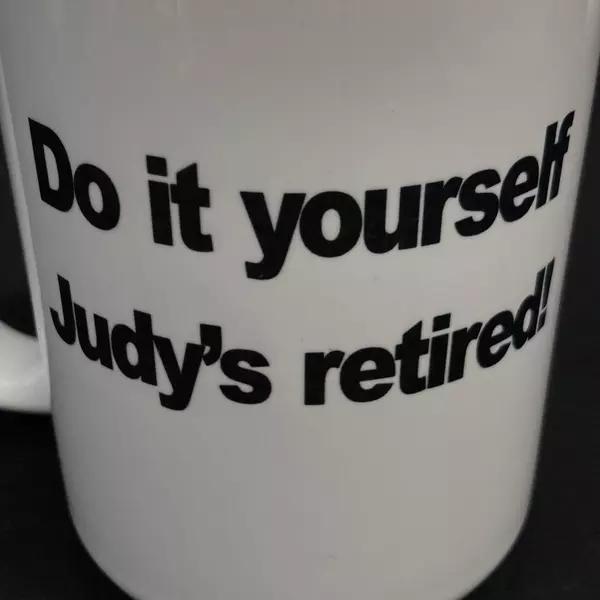 Vintage Dilbert Ceramic Coffee Mug - "Do It Yourself" Judy's Retired