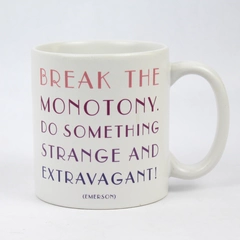 2007 Quotable Mugs Emerson "Break the Monotony" Coffee Mug White