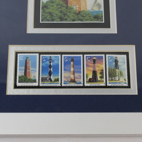 United States Postal Service Old Cape Henry Framed Stamps Collection