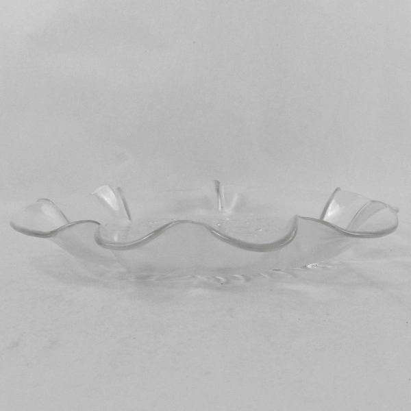 Vintage Mikasa Bianca Floral Glass Serving Platter 12.5" - Elegant Decor