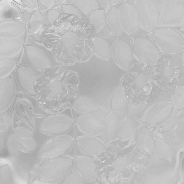 Vintage Mikasa Bianca Floral Glass Serving Platter 12.5" - Elegant Decor