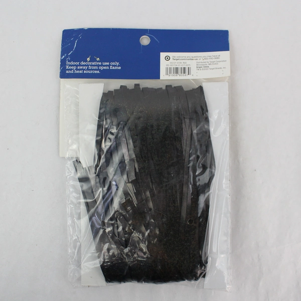 Lot of 4 Spritz Black Iridescent Fringe Curtain Backdrops 3' x 8' New