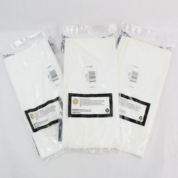 Lot of 3 First Street White Rectangle Table Covers - Reusable Plastic