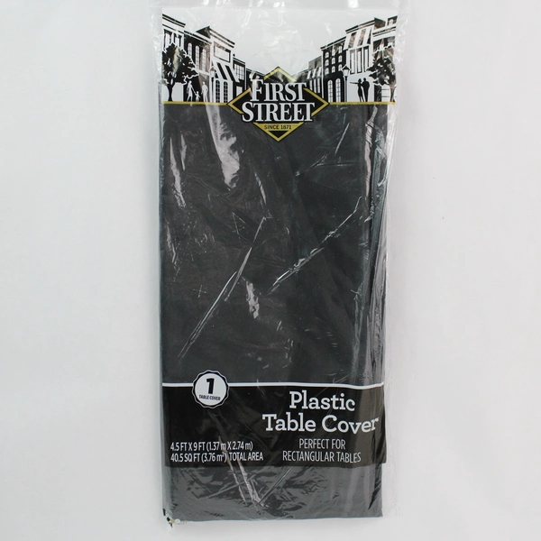 Lot of 3 First Street Black Rectangle Table Covers 9' x 4.5' Sealed New