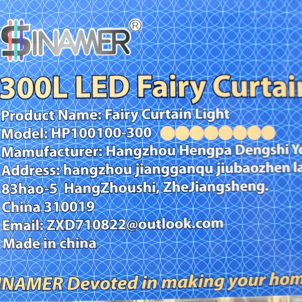Sinamer 300L LED Fairy Curtain Lights - New & Sealed Ambiance Decor