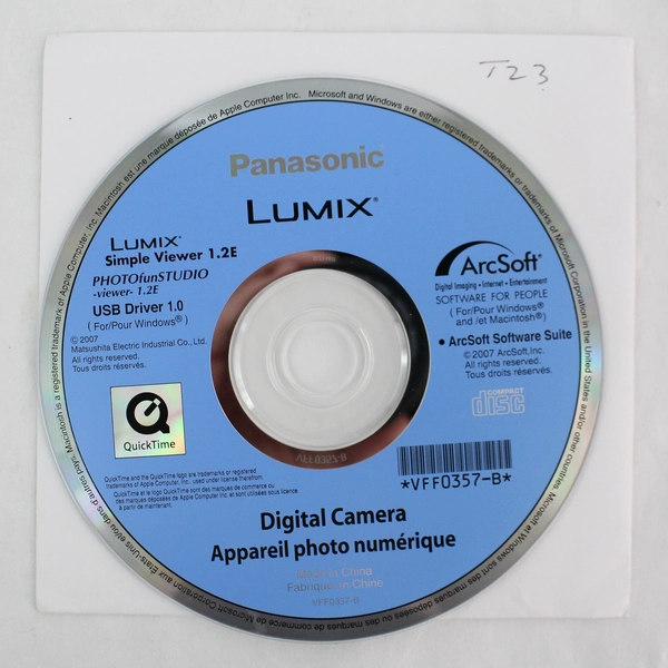 Panasonic Lumix Simple Viewer 1.2E 2007 Software - Good Pre-owned Condition