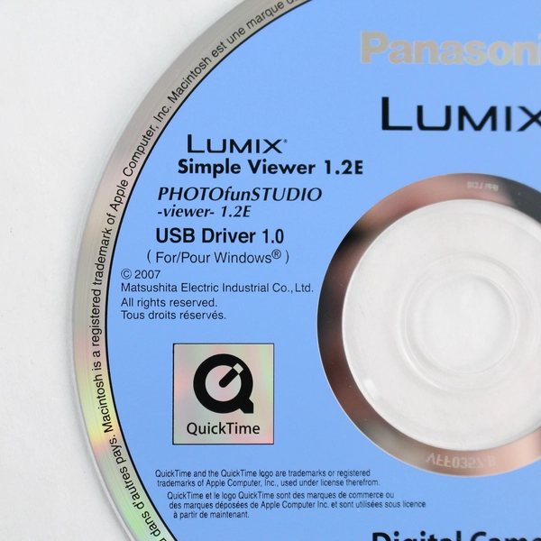 Panasonic Lumix Simple Viewer 1.2E 2007 Software - Good Pre-owned Condition