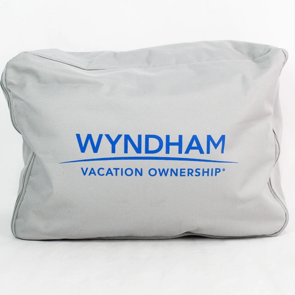 Ariel Wyndham Vacation Ownership Travel Pillow & Blanket Set - Gray, Pre-Owned