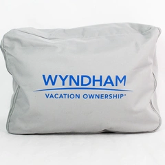 Ariel Wyndham Vacation Ownership Travel Pillow & Blanket Set - Gray, Pre-Owned