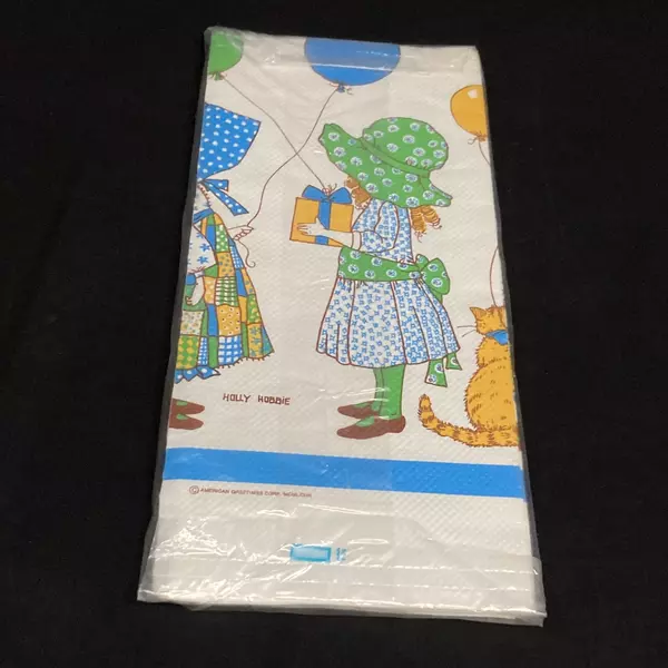 Vintage 1973 Holly Hobbie Paper Tablecloth NIP - Collectible Table Cover