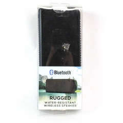 Waterproof Bluetooth Speaker 16WMS129-BLK Rechargeable Black Rugged Design