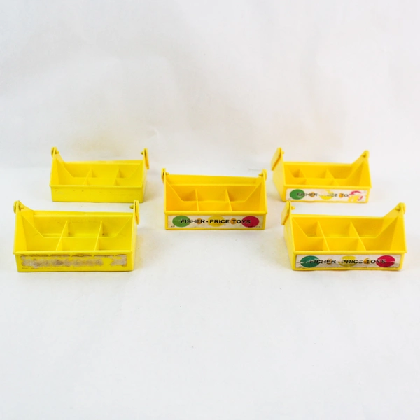 Vintage Lot of 8 Fisher Price Fun With Food Toys - Milk Bottles & Carriers