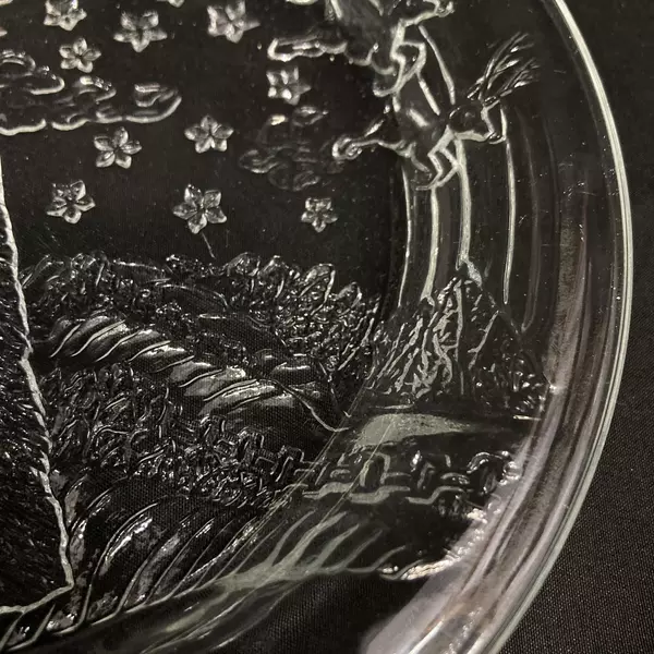 KIG Indonesia Christmas Plate Santa Church Scene 7.25" Holiday Decor